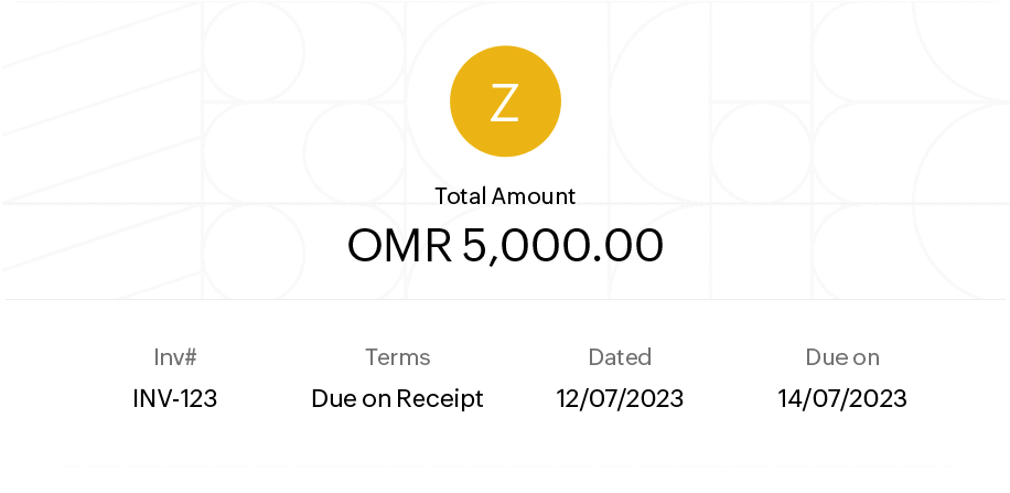 الفواتير الاحترافية على Zoho Books