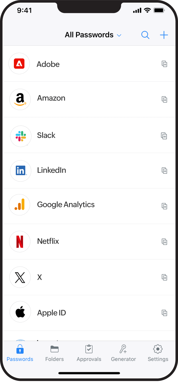Strong passwords with mobile
